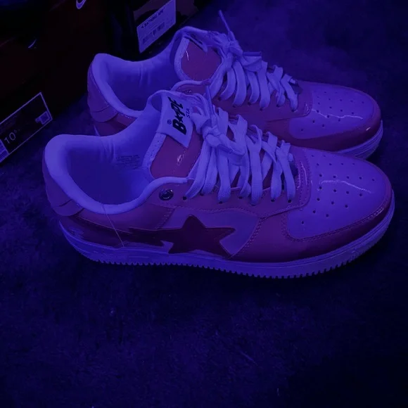 Bape Pink and White Skate Sneakers - Picture 3 of 6